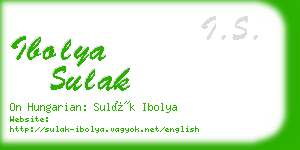 ibolya sulak business card